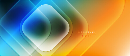 Abstract geometric design. Vibrant colors blend, creating dynamic visual effect. Smooth gradients, modern aesthetic.
