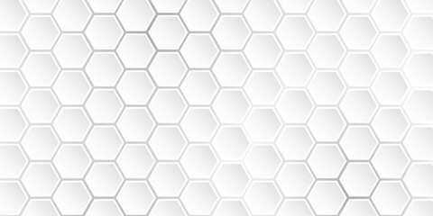 Abstract hexagon technology style geometric shape background, simple white background image.