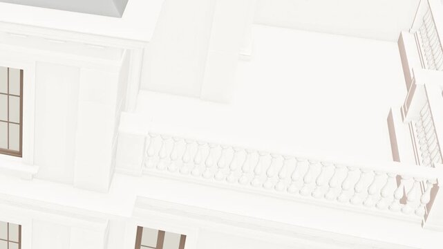 Luxury Villa Apartment Complex, Seamless 3D Loop Animation, 3d rendering, Generic 