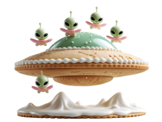 Whimsical Alien and UFO Cookie Set for a Space Party
