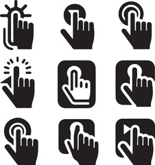 Obraz premium Collection of diverse hand gestures and icons isolated on white background