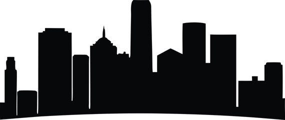 Obraz premium houston city skyline isolated silhouette vector