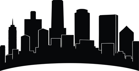 houston city skyline silhouette vector © Ash