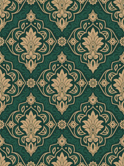 Elegant Floral Damask Pattern Vintage Design