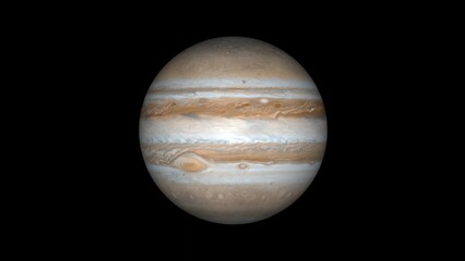 Obraz premium Jupiter planet with swirling bands of clouds space