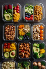 Precision & Color: A Meal Prep Masterpiece in Glass Containers
