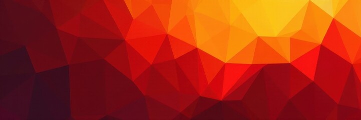 Fototapeta premium Overlapping red and yellow polygons create dynamic, abstract shapes , color, faceted