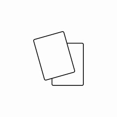 stacked paper sheets icon sign vector