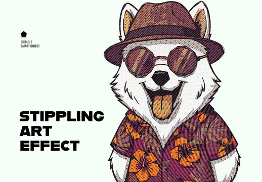 Stippling Art Photo Effect