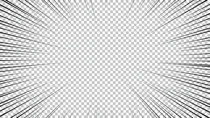 Black comic book transparent background