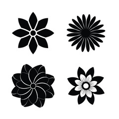Fototapeta premium set of vector flowers