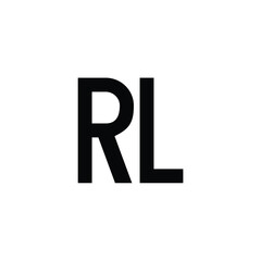 RL monogram logo design letter text name symbol monochrome logotype alphabet character simple logo