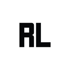Obraz premium RL monogram logo design letter text name symbol monochrome logotype alphabet character simple logo