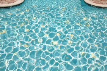 Obraz premium Rippled turquoise pool water