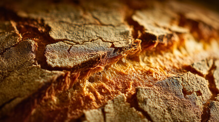 Crust of freshly baked bread