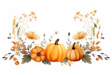 Autumn pumpkins floral arrangement