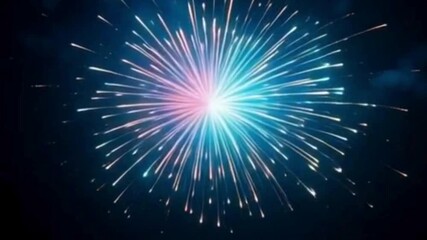 Firecracker animation in colorful looping motion - Powered by Adobe