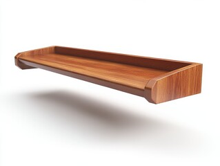 detailed picture of Wooden shelf cut out high detail 8k