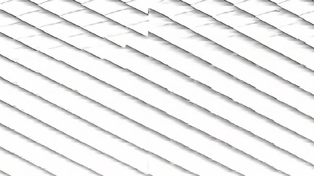 White geometric shapes form a 3D triangular grid with subtle shadows and clean lines