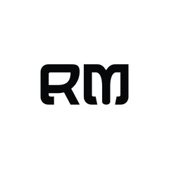 RM monogram logo design letter text name symbol monochrome logotype alphabet character simple logo