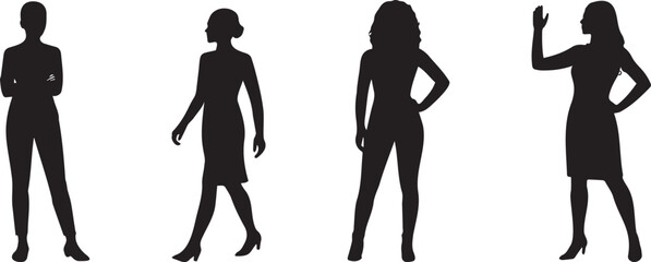 Confident Female Poses with Dresses and Skirts