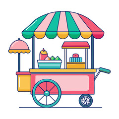 vector illustration of a horse carriage