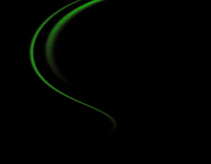 Noise texture, glowing green abstract shape, futuristic dynamic poster, dark grainy black background