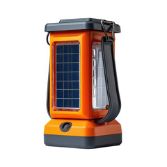 Naklejka premium A compact solar powered lamp isolated on transparent background