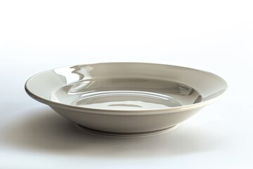 flawless visual of Empty plate on white background