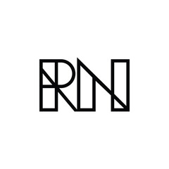RN monogram logo design letter text name symbol monochrome logotype alphabet character simple logo