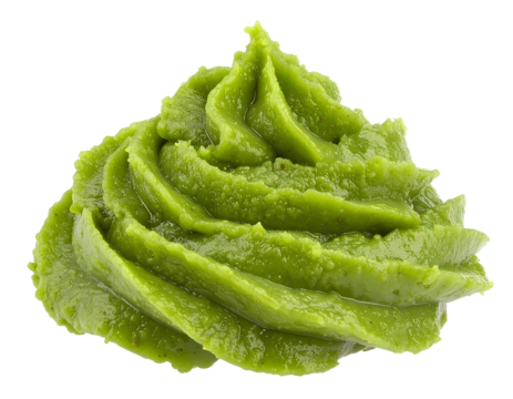 Realistic green Japanese wasabi paste, isolated on transparent background, generative AI - Powered by Adobe
