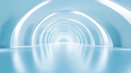 Obraz premium blue corridor in the airport