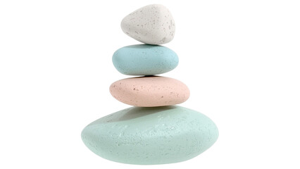 zen stones isolated on white