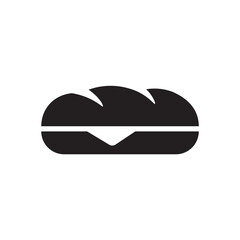 Black Bread Icon Outline for Design Projects