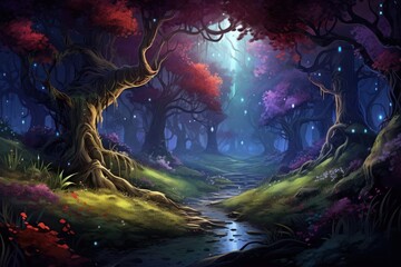 Fototapeta premium Seasonscape background landscape woodland outdoors.