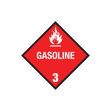 Class 3 Flammable Liquid Hazard Warning Placard