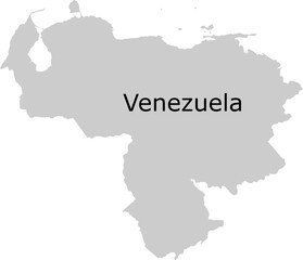 Venezuela Country Map with National Flag Design Illustration