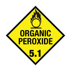 Obraz premium Organic peroxide Class 5.2 hazard placard vector