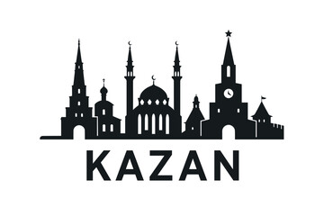 City skyline with iconic buildings and landmarks, Kazan