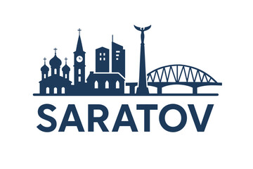 Obraz premium City skyline with iconic buildings and landmarks, Saratov