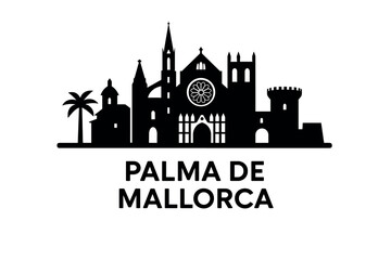 Fototapeta premium City skyline with iconic buildings and landmarks, Palma de Mallorca