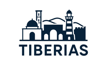 Fototapeta premium City skyline with iconic buildings and landmarks, Tiberias