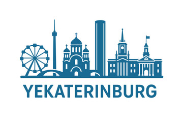 City skyline with iconic buildings and landmarks, Yekaterinburg
