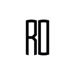 RO monogram logo design letter text name symbol monochrome logotype alphabet character simple logo