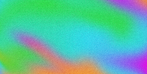 Banner header design green pastel pink blue orange gradient background, retro summer grainy texture noise effect