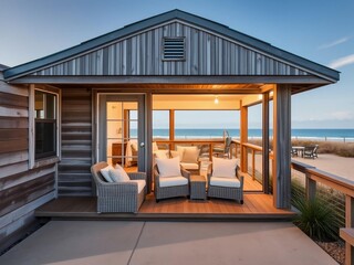 Coastal Retreat: Rustic Beachside Cabin Serenity and Ocean Views