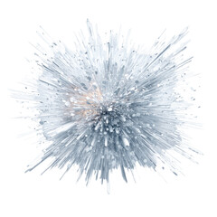 Abstract explosion with white splashes and dynamic lines creating a vibrant burst of energy, suitable for backgrounds, effects, or artistic designs