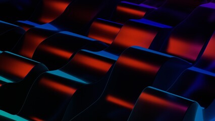 Fototapeta premium a computer keyboard with a red and blue keyboard