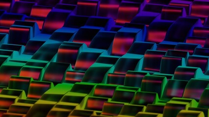 Obraz premium a colorful background with many squares and squares