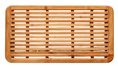 Rectangular woven bamboo mat